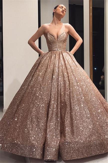 Robe de bal princesse épaules nues | Robe de soirée princesse brillante