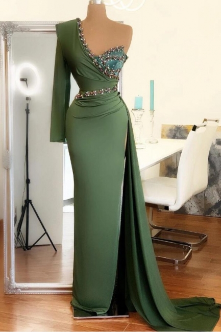 Robe de soirée élégante verte | Robes de bal longues pas cher