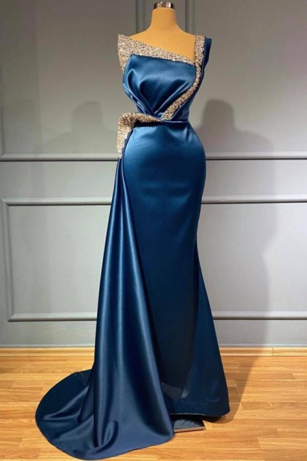 Robe de soirée bleue longue pas cher | Robes de bal scintillantes