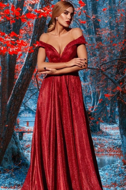 Robe de soirée rouge pailletée longue | Robes de bal pas cher