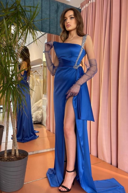 Robes de soirée élégantes Royal Blue | Robes de bal de promo longues avec paillettes