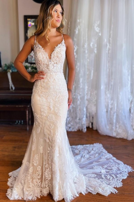 Belles robes de mariée style sirène | Robes de mariée en dentelle