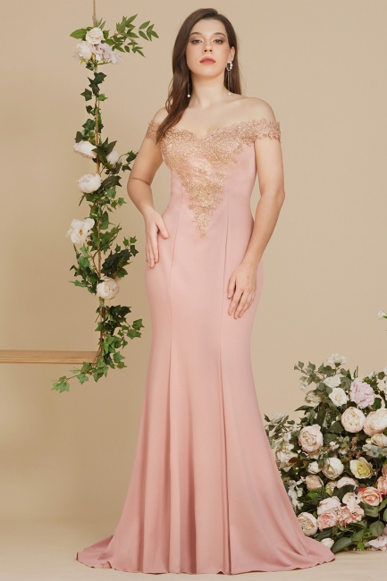 Robe de soirée sirène avec appliques d'or bonne qualité