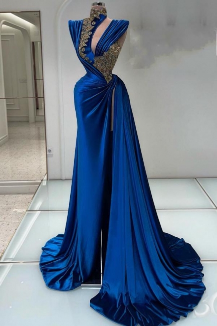 Robes De Soirée De Créateurs Longues Bleu Royal | Robes de bal à paillettes