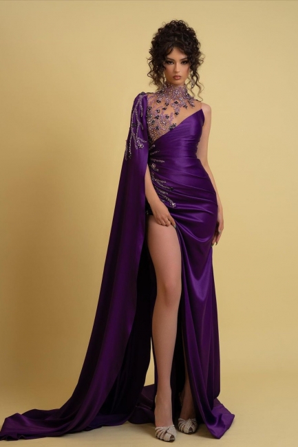 Robes de soirée sexy longues violettes | Robes de bal à paillettes