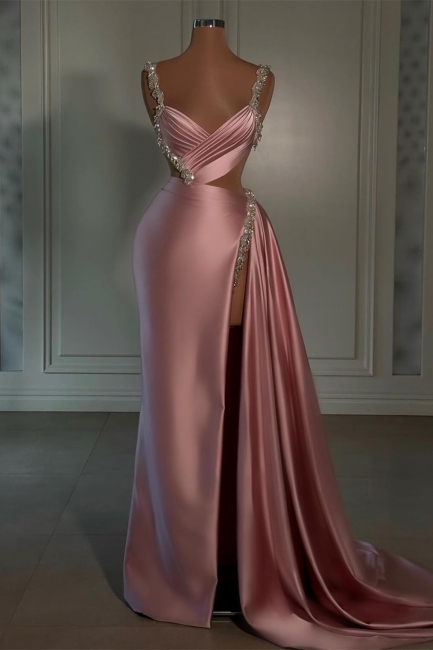 Belles robes de soirée longues roses | Robes de bal à paillettes