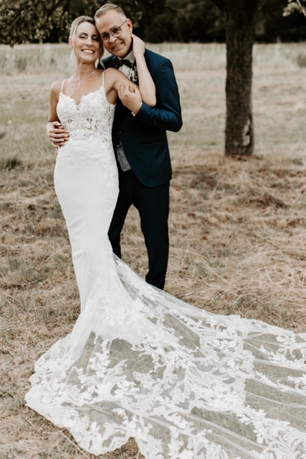 Belles robes de mariée sirène | Robes de mariée avec dentelle