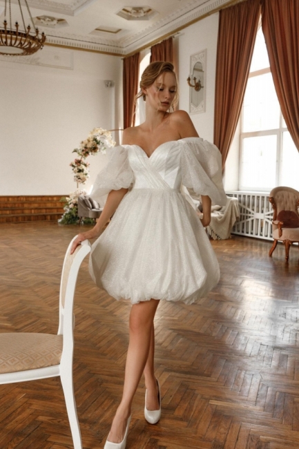 Robe de mariée courte | Robes de mariée simples Ligne A