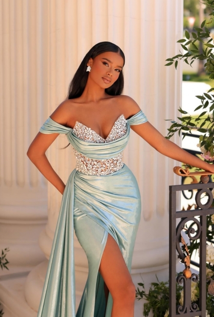 Robes de bal de créateurs bleues | Robes de bal longues paillettes