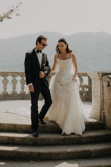 Robes de mariée de créateurs A-line | Robe de mariée en satin pas cher