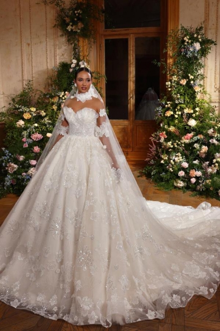 Belles robes de mariée princesse | Robes de mariée en dentelle en ligne