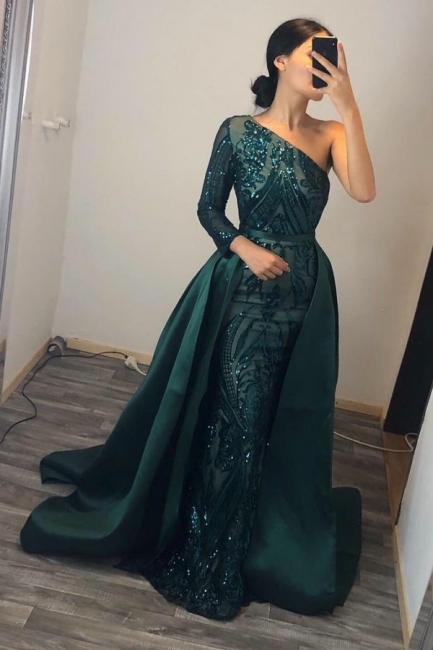 Robe de soirée de luxe longue en paillettes chic et élégante