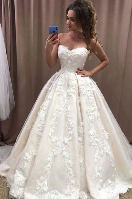 Robe de mariée élégante princesse | Belle robe de mariée avec dentelle