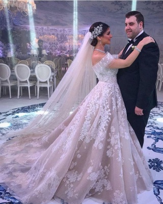 Belles robes de mariée luxe et princesse | Robes de mariée en dentelle longue_4