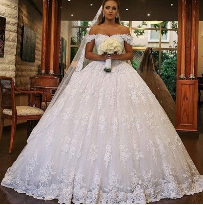 Robes de mariée de luxe avec dentelle | Robes De Mariée Princesse Pas Cher_2