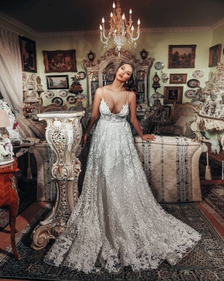 Superbes robes de mariée Une ligne | Robes de mariée en dentelle_2