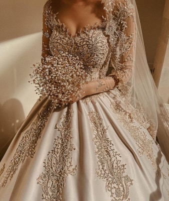 Robes de mariée extravagantes princesse | Robes de mariée à manches_4