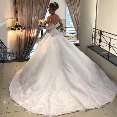 Belles robes de mariée à manches | Robes de mariée Une ligne en dentelle_3