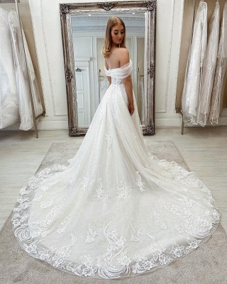 Robes de mariée élégantes | Robes de mariée Ligne A en dentelle_3