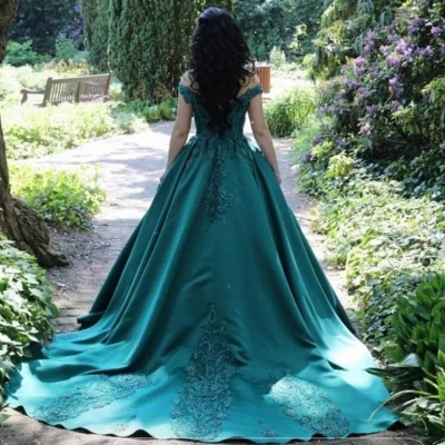 Magnifiques Robes de Soirée Vert Foncé | Longues Robes De Bal Pas Cher_2