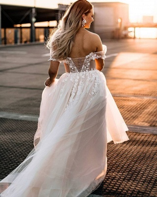 Robes de mariée Boho Une ligne | Robes de mariée avec de la dentelle_7