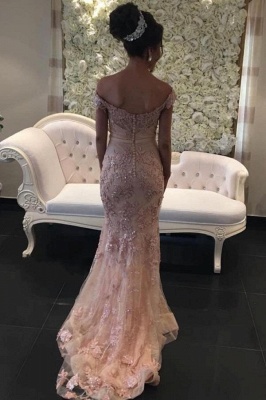 Robes de soirée longues en dentelle rose | Robes de bal scintillantes_2