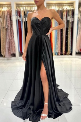 Robes de soirée simples Noir | Robes de bal de fin d'année Longues à Prix Avantageux_2