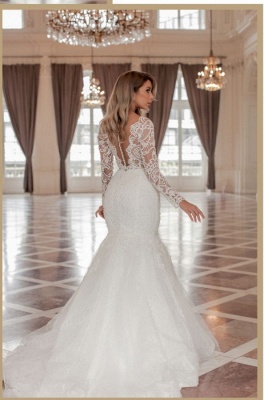 Robe de mariée sirène en dentelle achat en ligne pas cher_2