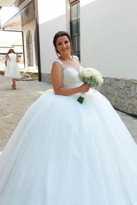 Robe de mariée princesse en pailletttes traîne épaisseurs chic_2