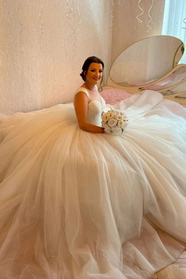 Robe de mariée princesse en pailletttes traîne épaisseurs chic_5