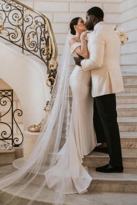 Robe de mariée sirène en satin | Robe de mariage civil chic et élégante_4