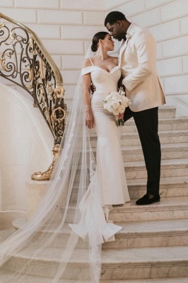 Robe de mariée sirène en satin | Robe de mariage civil chic et élégante_1