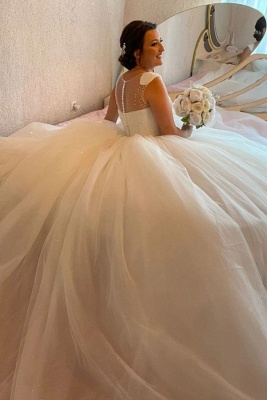 Robe de mariée princesse en pailletttes traîne épaisseurs chic_6