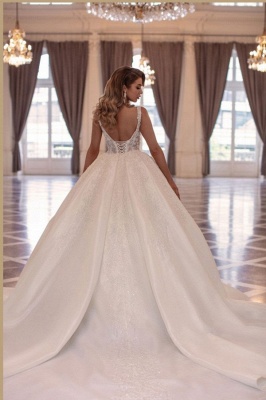 Robe de mariée princesse dentelles à bretelles unique haute gamme_2