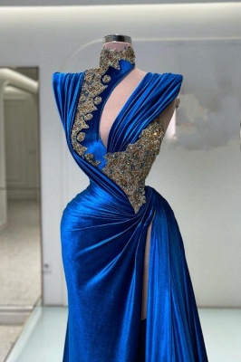 Robes De Soirée De Créateurs Longues Bleu Royal | Robes de bal à paillettes_2