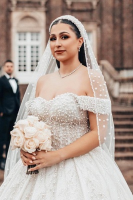 Robes de mariée extravagantes princesse | Robes de mariée en dentelle avec des paillettes_7