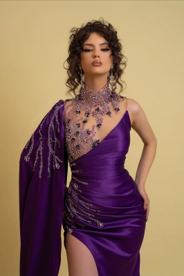 Robes de soirée sexy longues violettes | Robes de bal à paillettes_2