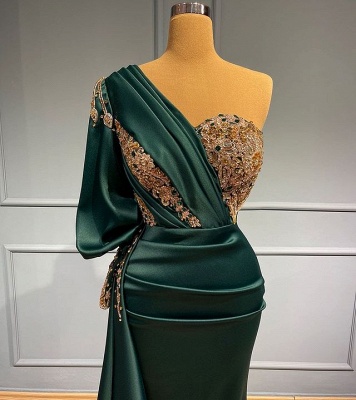 Robes De Soirée De Créateurs Longues Vert Foncé | Robes de bal à paillettes_2