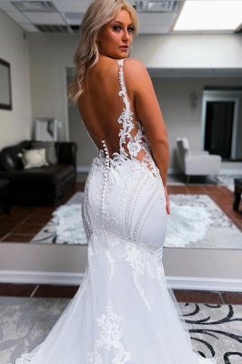 Robes de mariée de créateurs avec dentelle | Robes de mariée style sirène_4