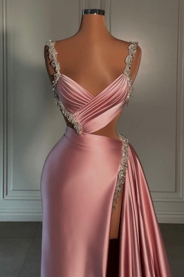 Belles robes de soirée longues roses | Robes de bal à paillettes_2