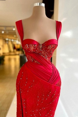 Robes de soirée de luxe longues rouges | Robes de bal à paillettes_2