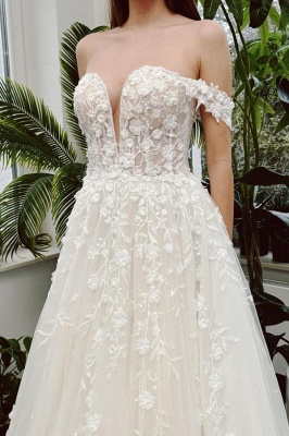 Robes de mariée de créateurs Ligne A | Robe de mariée avec dentelle_2