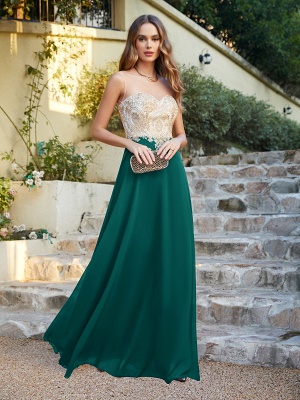 Robes de soirée élégantes vert menthe | Robes de bal simples pas chères_54