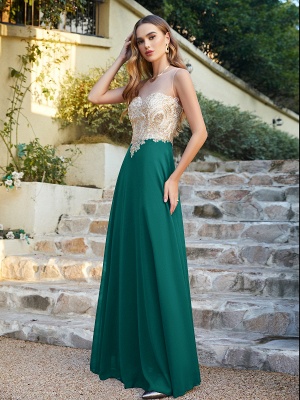 Robes de soirée élégantes vert menthe | Robes de bal simples pas chères_57