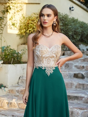 Robes de soirée élégantes vert menthe | Robes de bal simples pas chères_58