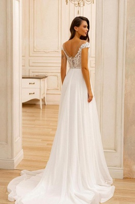 Belles robes de mariée Une ligne simple | Robes de mariée avec dentelle_2