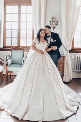 Robes de mariée de luxe princesse | Robes de mariée en satin_5