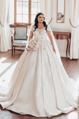 Robes de mariée de luxe princesse | Robes de mariée en satin_7