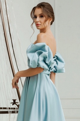 Robe de bal courte bleu | Robes de bal simples en ligne_4