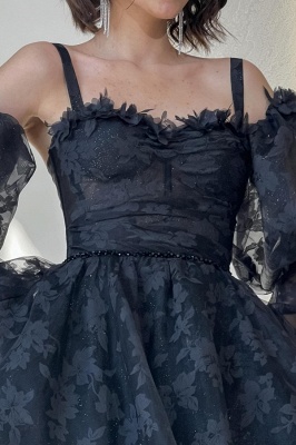 Robes de soirée courtes noires | Robes de bal avec dentelle_2